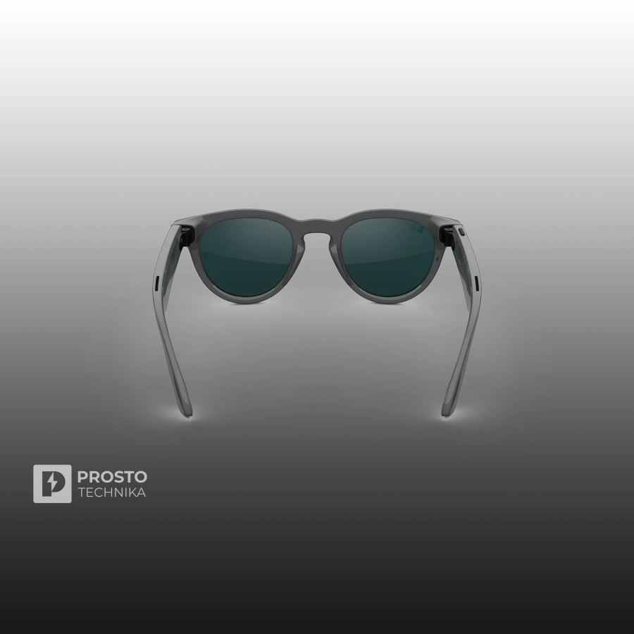 Ray-Ban Headliner (Gen 2) Глянцевый Серый с Прозрачно-Изумрудными Линзами